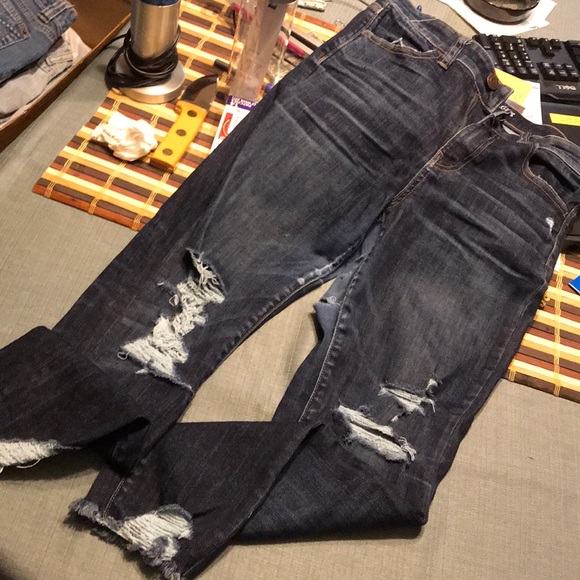 AE stretch high rise jegging crop size 8 - Picture 2 of 5